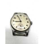 Smiths gents military style wristwatch 15 jewel hand winding No c9677 denison steel case the watch
