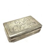 Antique dutch silver snuff / pill box