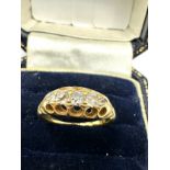 18ct gold antique old cut diamond ring (3.6g)