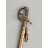 Scarce British George 1V infantry sword with pipe back blade retaining part of its original