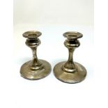 Pair of silver candlesticks height 10cm
