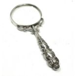 Antique silver framed magnifying glass measures approx 16cm long birmingham silver hallmarks