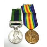 ww1 medals victory & I.G.S Afghanistan N.W.F 1919 to 33693 pte h.riding M.G.C
