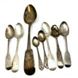 Selection of scottish & irish silver spoons 180g