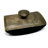 Large antique silver & ebony ink blotter