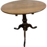 oak occasional table measures approximately 27 inches tall 29 inches diameter