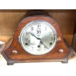 Vintage three keyhole Richardson Leicester mantel clock, untested