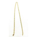18ct Gold ladies necklace, total weight 14grams just under 20 inches long