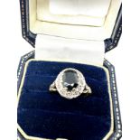 9ct gold diamond & sapphire ring (3.3g)