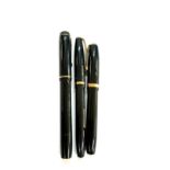 3 Vintage Conway Stewart fountain pens, all with 14ct gold nibs includes 286, no 84 etc