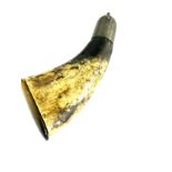 Antique horn powder horn or snuff mull