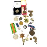 Military medals buttons buckle badges etc