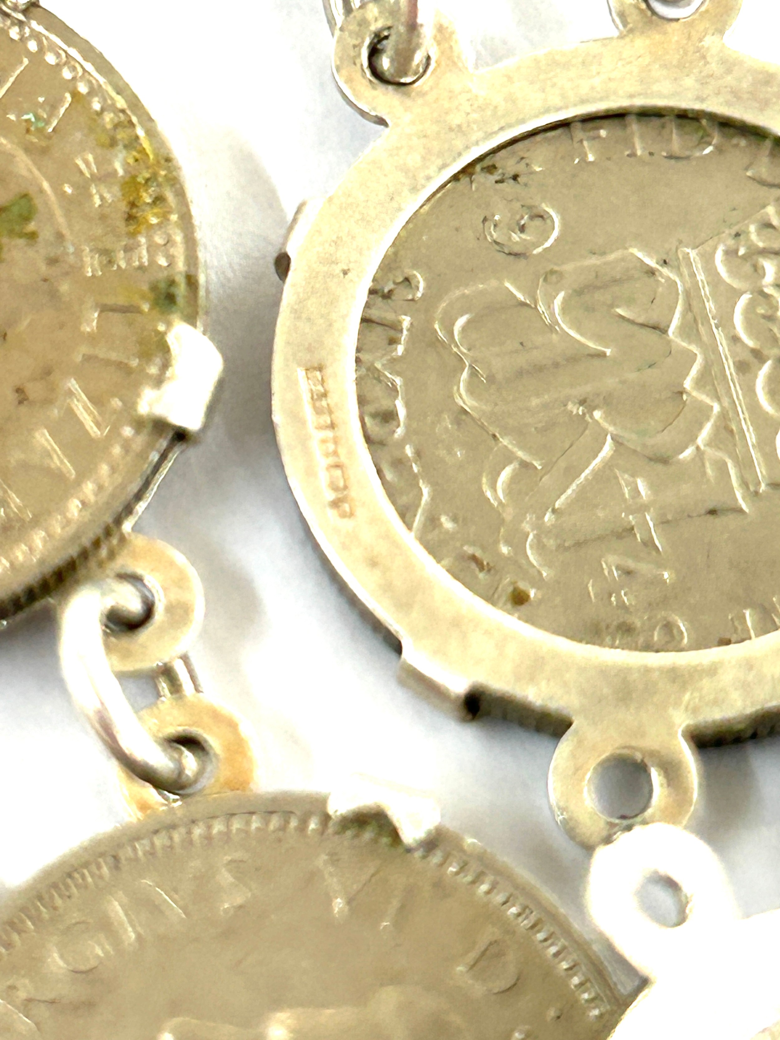 Victorian silver coin bracelet and other - Image 2 of 5