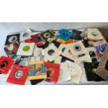 Large selection of 45s includes Cliff Richard the sweat, Kelly Marie, chuck berry etc