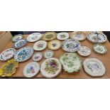 Large collection of various plates includes Aynsley etc