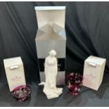 3 Boxed pottery figures includes Royal Doulton Goose Girl 3936, Royal Albert Tall Bowl and Royal