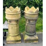 2 Vintage Doulton & Co Chimney pots, approximate height 34 inches, Diameter 13 inches