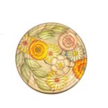 Possibly Charlotte Rhead hand painted plate- unsigned diameter approx 12 inches