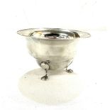 Hallmarked silver 3 legged trinket bowl, total weight 79grams