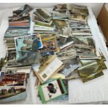 Large selection of assorted vintage postcards to include photo cards etc