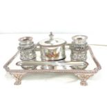 Silver plated desk stand