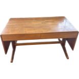 Macintosh drop leaf vintage coffee table, approximate measurements: Height 22 inches, Length 42