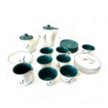 Part Denby tea service includes tea pot, cups, saucers etc