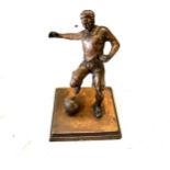 Spelter football figure on plinth 21cm tall