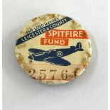 Leicester spitfire fund badge WW2 era