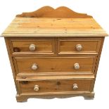 Vintage 2 over 2 pine chest, approximate measurements: 80cm, Depth 47cm, Width 84cm