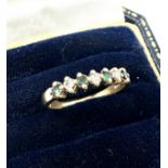9ct gold emerald diamond ring 1.8g