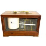 Antique mahogany cased barograph in working order