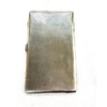 Large silver hallmarked cigarette case total weight 198grams