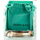 Ladies Tiffany & Co solid sterling silver 925 open cuff bangle