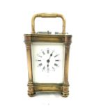 Antique Kands Brass Carriage Clock measures approx 6 inches tall