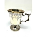 Victorian silver mug measures approx 9.5cm