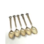 5 danish silver coffee spoons