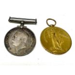 ww1 medal pair to 9891 pte w.o,donnell irish guards