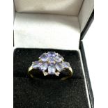 9ct gold tanzanite & diamond ring