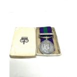 Boxed ER.11 G.S.M -Cyprus officers medal to LT T.J Oconnor R.A.M.C