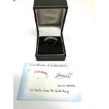Certificated 9ct gold Multi Gem ring C.O.A