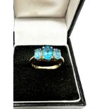 9ct gold Blue Zircon ring