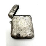 Antique silver vesta case