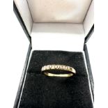 9ct gold cognac coloured diamond ring (1.8g)