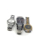 3 Accurist quartz mens watches not ticking possibly need new battery spares or repair