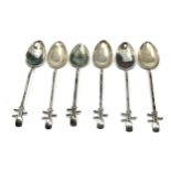 6 sterling silver tea spoons