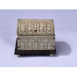 Antique Miniature Grand tour bone Italian casket first half of the 19th century