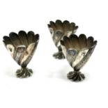 3 ottoman silver egg cups