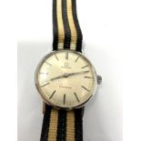 Vintage Gents stainless steel Omega Geneve wristwatch the watch is ticking