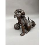 19th century chinese bronze Fu dog height 16cm